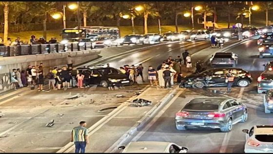 إصابة 10 أشخاص في حادث اصطدام ثلاث سيارات بطنجة