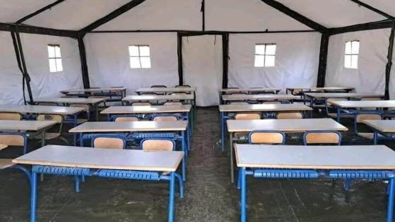 نصب 150 خيمة لمتابعة الدراسة في مناطق الزلزال