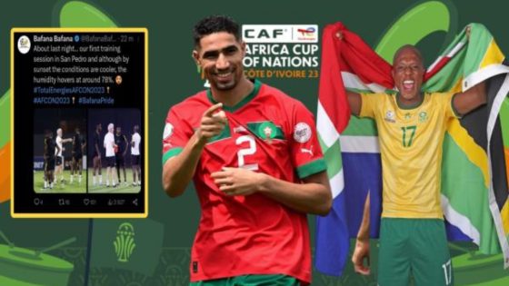 “بعثة جنوب أفريقيا تثير الجدل قبل مواجهة المغرب في كأس أمم أفريقيا”