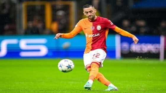 حكيم زياش يعود بقوة إلى الملاعب ويقود غلطة سراي للفوز الكبير في الدوري التركي