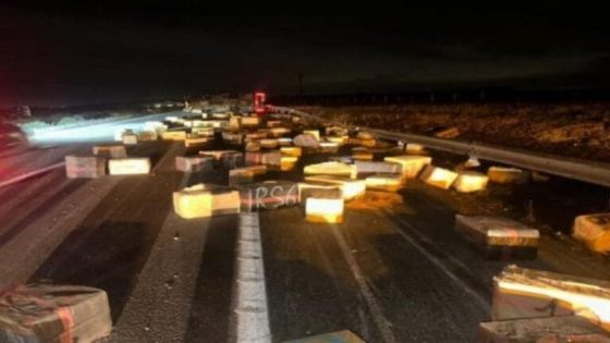 صاحب شركة بيع الحديد بفاس متورط في قضية شاحنة المخدرات المقلوبة في الطريق السيار