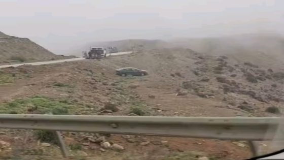 الضباب الكثيف يؤدي إلى حادثة سير دون خسائر بشرية