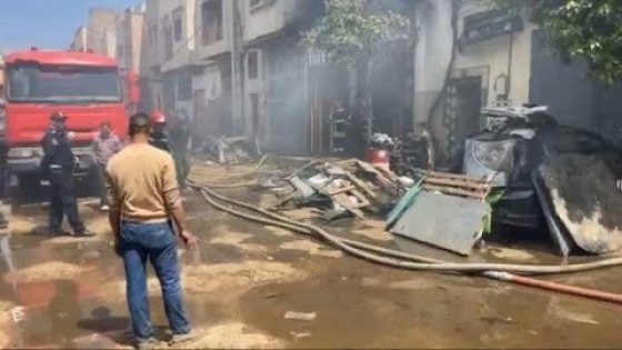 حريق مهول يحول مستودعا إلى رماد ويستنفر السلطات