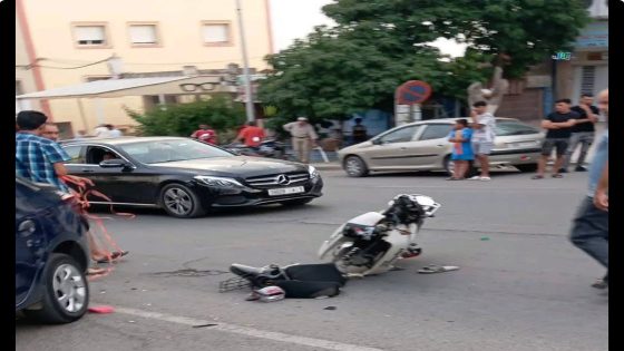 حادث سير خطير يهز مدينة تاونات ويصيب سائق دراجة نارية بجروح حرجة
