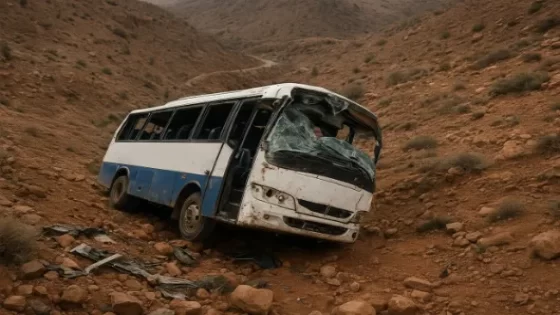 مصرع 5 بينهم 3 تلاميذ في حادث حافلة بجبال ورزازات