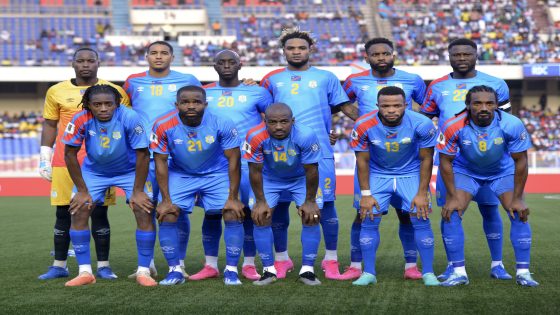 D.R. Congo team picture during the 2026 FIFA World Cup Qualifiers between D.R. Congo and Mauritania at Stade des Martyrs in Kinshasa, Democratic Republic of the Congo on 15 November 2023 ©Bienvenue Dumbi/BackpagePix