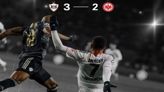 فرانكفورت تسقط بهدف قاتل في الوقت بدل الضائع