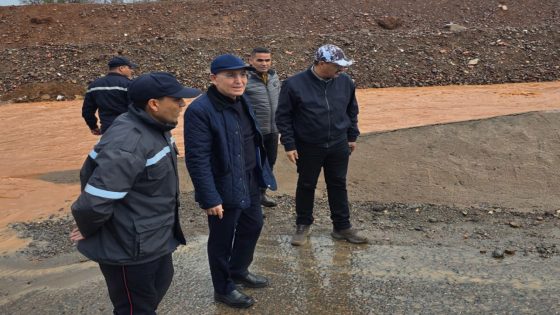 والي جهة مراكش–آسفي يتفقد المحاور الطرقية المتضررة من التساقطات المطرية