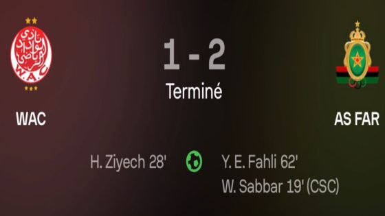 ديربي مشتعل… الجيش الملكي ينتصر أمام الوداد الرياضي بملعب “دونور”